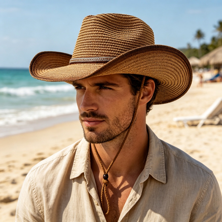 Соломенная шляпа в стиле ретро – обзор и цена Cowboy Hat Straw