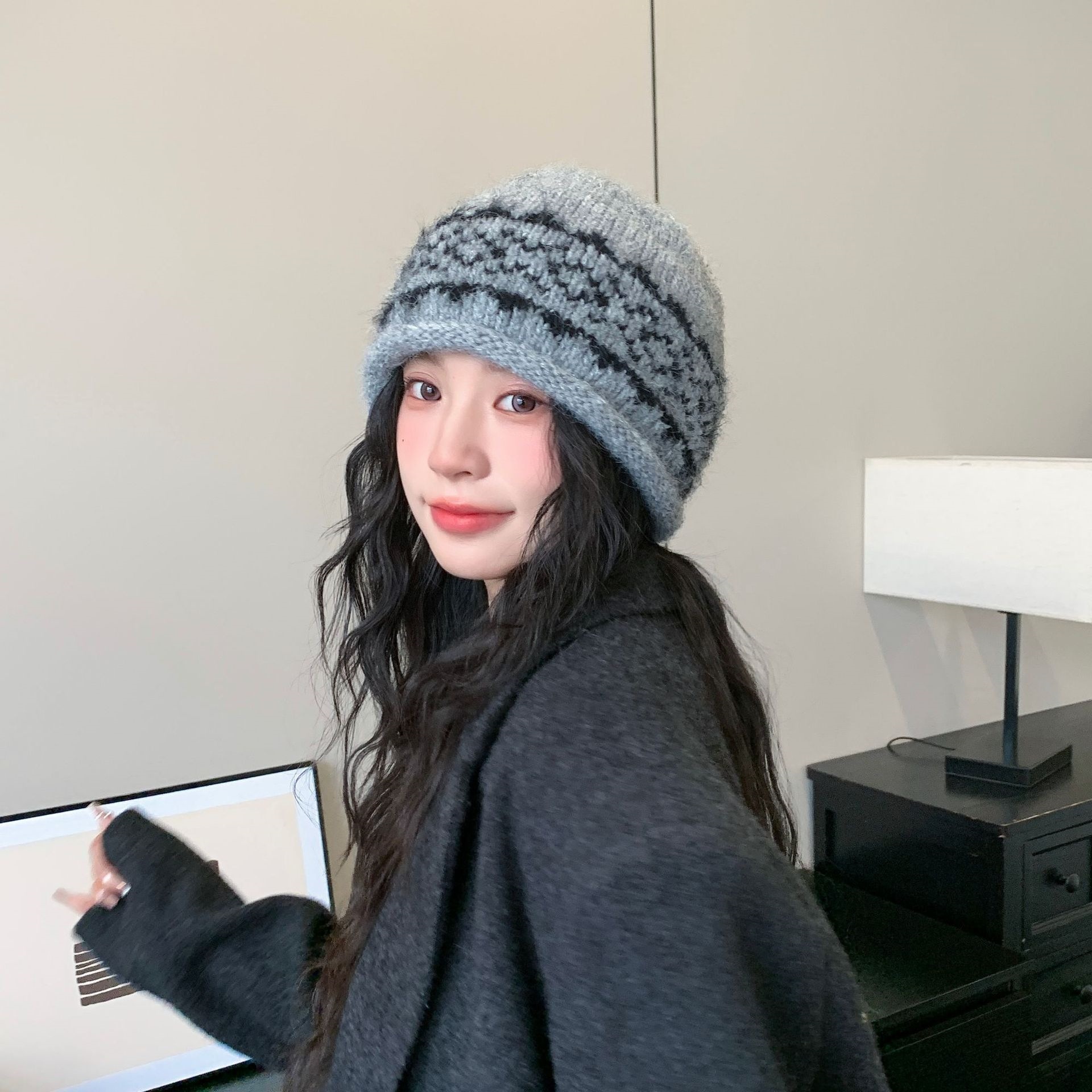 Вязаная шапка-бини в стиле Фэр – обзор и цена Beanie Cuffed Knit